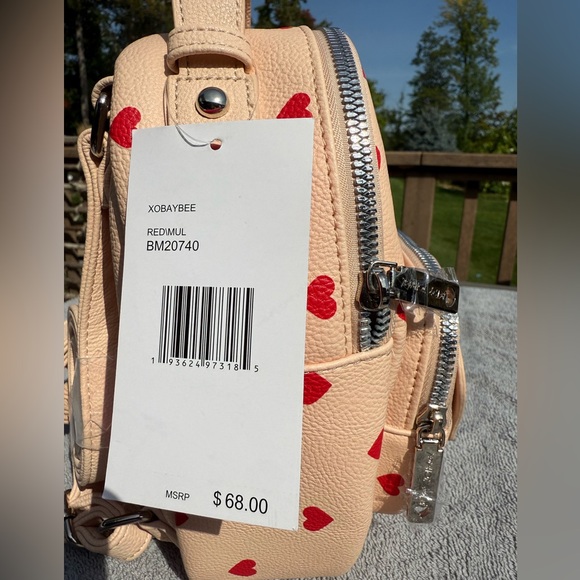 NWT! Betsey Johnson Pink Puppy Heart Mini Novelty Backpack - Picture 5 of 10